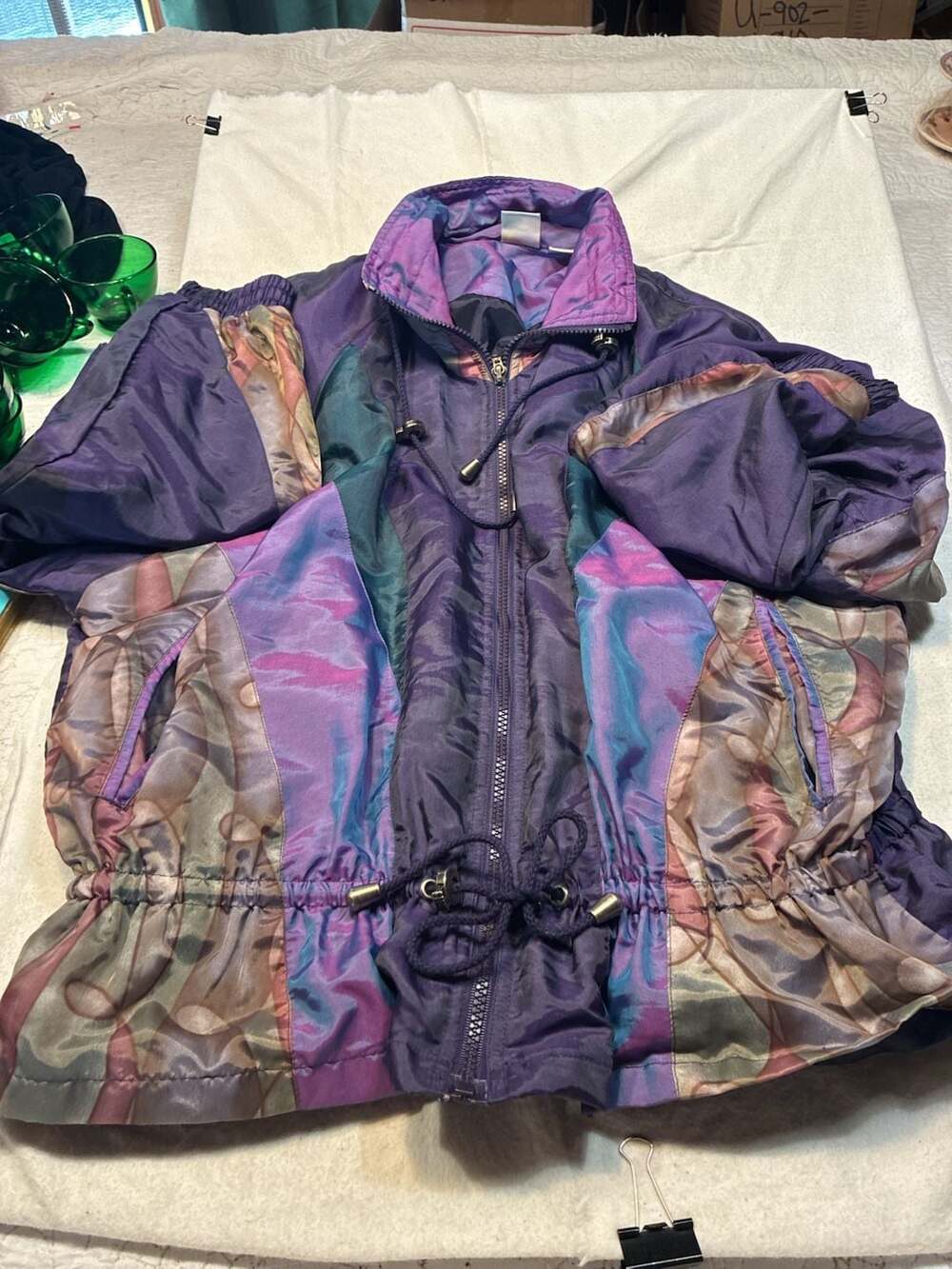 Vintage Energy Zone Iridescent Colorblock Windbreaker Jacket Size M (10-12)